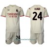 Conjunto (Camiseta+Pantalón Corto) AC Milan Simon Kjaer 24 Segunda Equipación 2021/22 - Niño